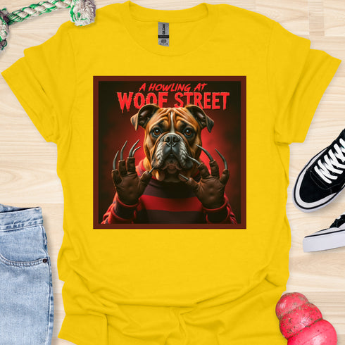 A Howling at Woof Street - Halloween - V4 - Innocent Bulldog, its not me! T-Shirt
